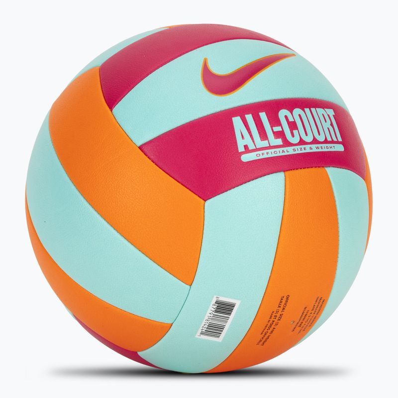 Minge de volei Nike All Court Volleyball bright ceramic/bleached turquoise/rush pink mărimea 5 2