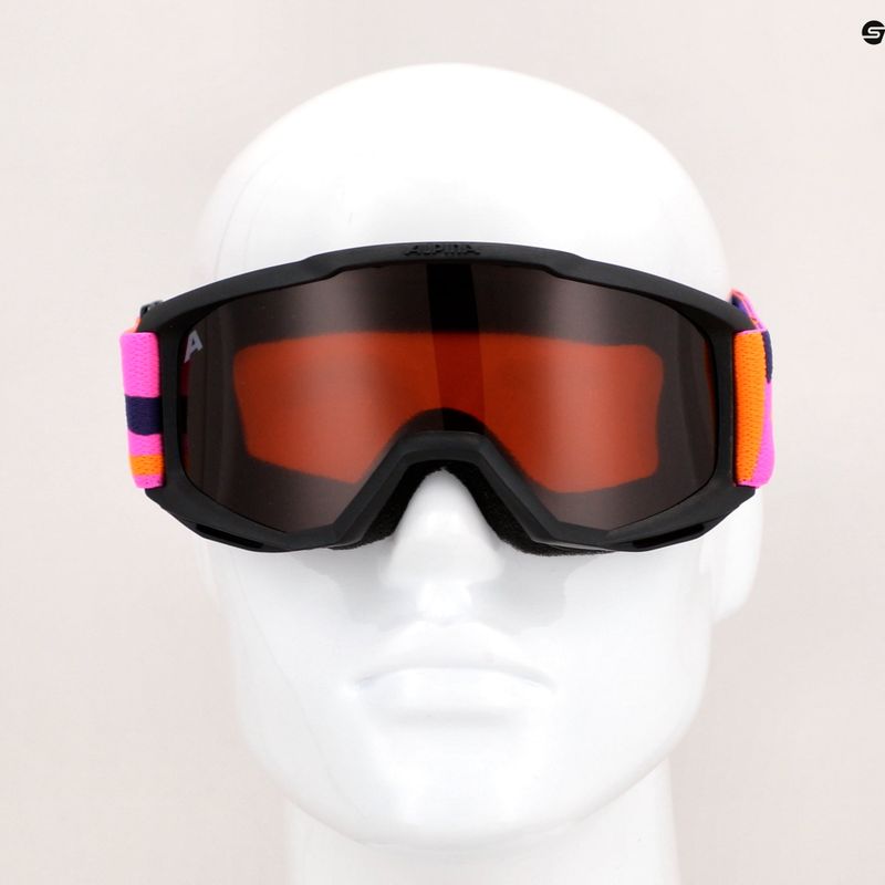 Ochelari de schi pentru copii Alpina Piney negru/roz mat/portocaliu 5