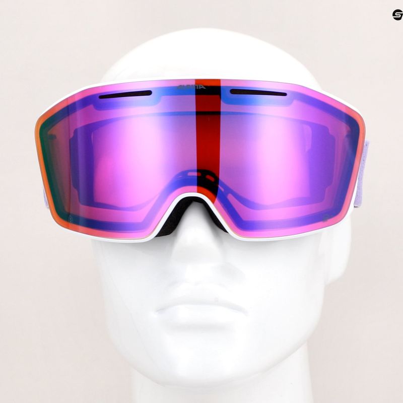 Ochelari de schi Alpina Nendaz Nendaz Q-Lite S2 alb/lilac mat/lavender 9