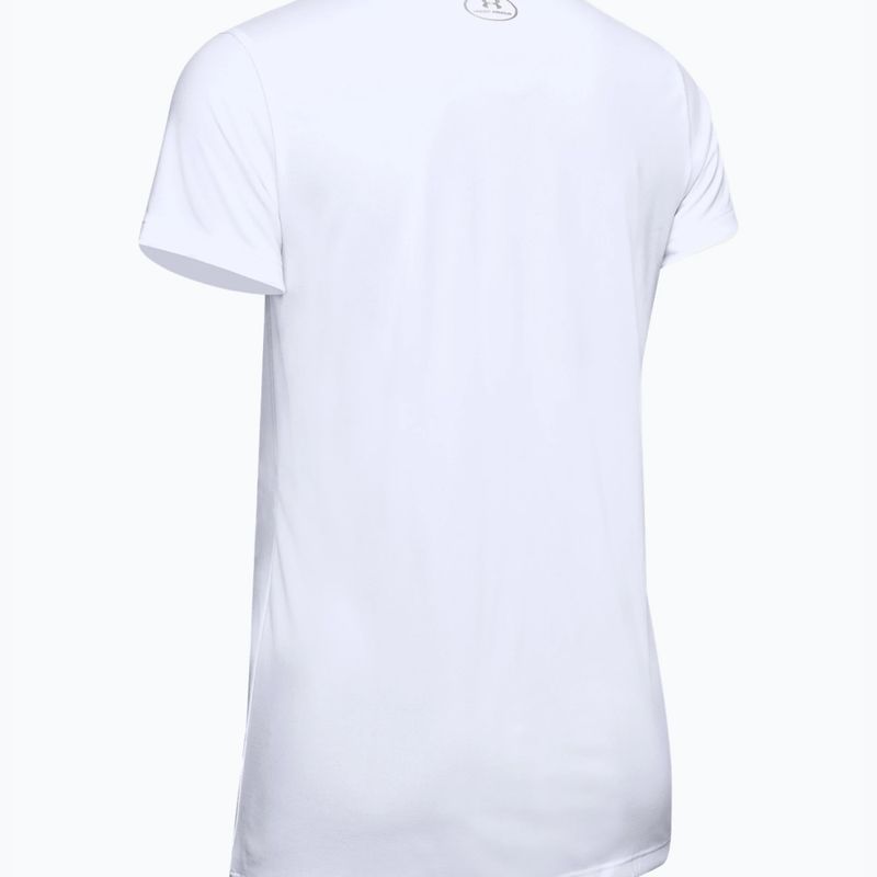 Tricou de antrenament pentru femei Under Armour Tech SSV - Solid alb-argintiu 1255839 5
