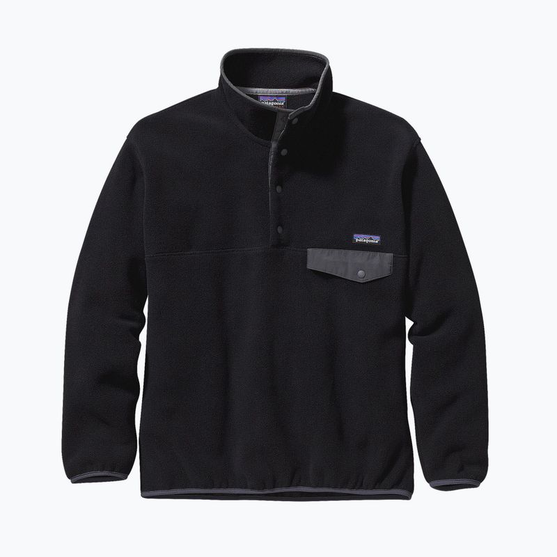 Patagonia bărbați fleece Sweatshirt bărbați Synch Snap-T P / O negru w / forjă gri 7