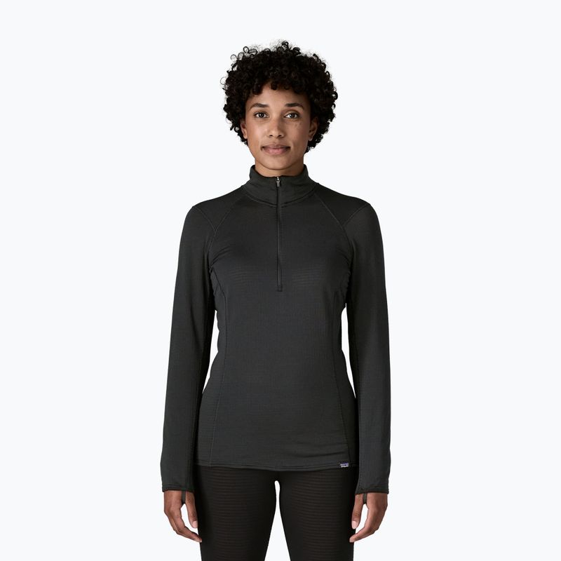 Bluză pentru femei Patagonia Cap Termal Weight Zip Neck black