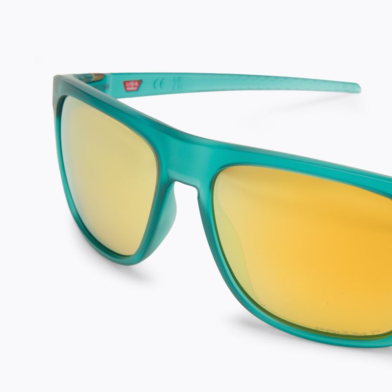 Ochelari de soare pentru bărbați Oakley Leffingwell albastru și galben 0OO9100 5