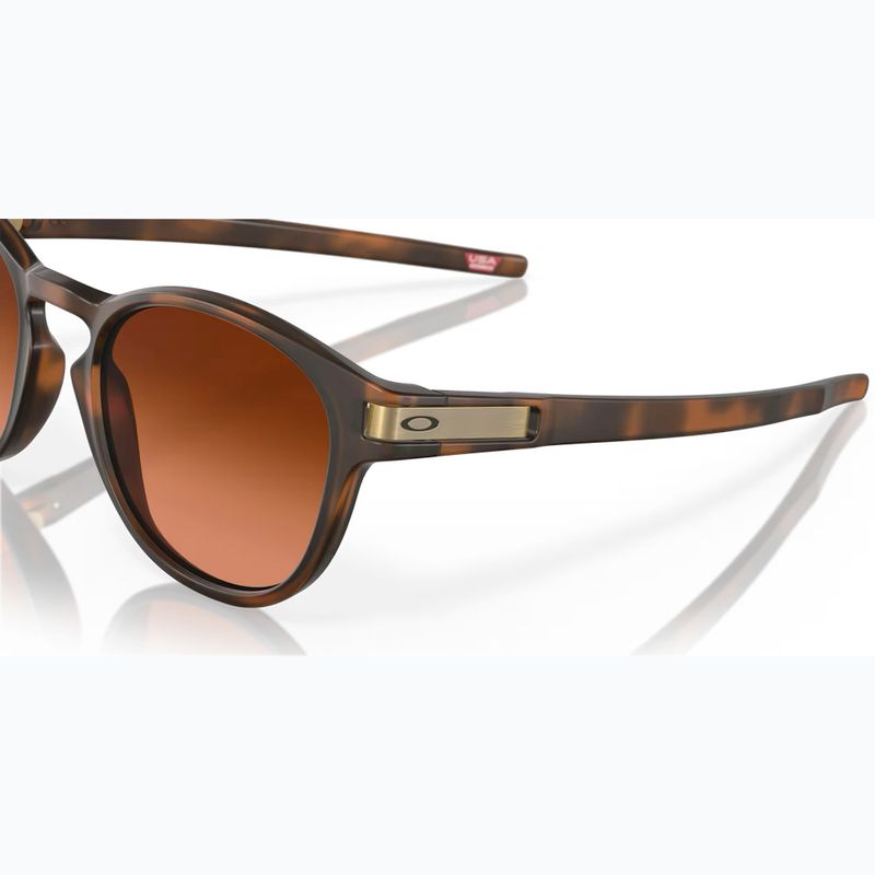 Ochelari de soare Oakley Latch matte brown tortoise/prizm brown gradient 6