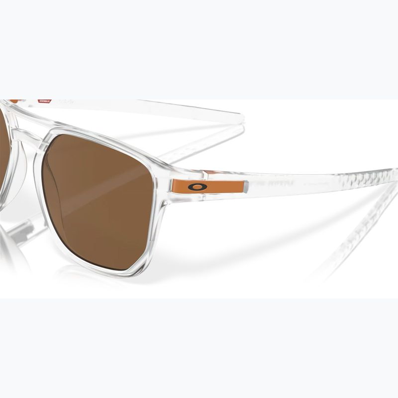 Ochelari de soare Oakley Latch Beta matte clear/prizm bronze 6