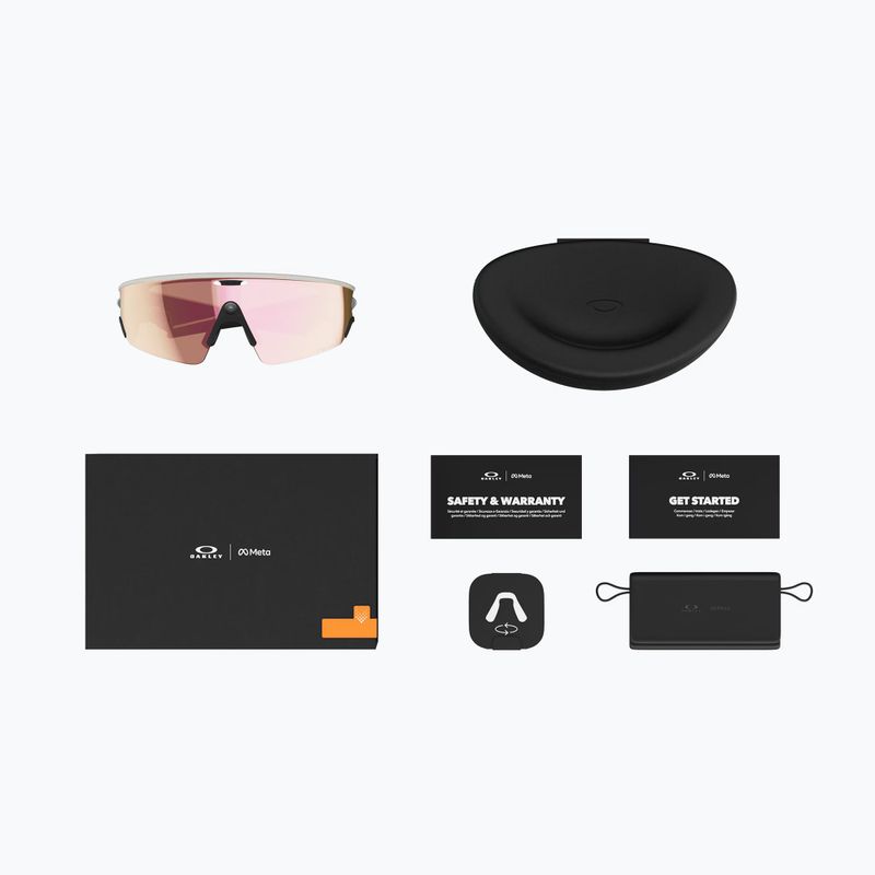 Ochelari de soare Oakley Meta Vanguard white/prizm rose gold 7