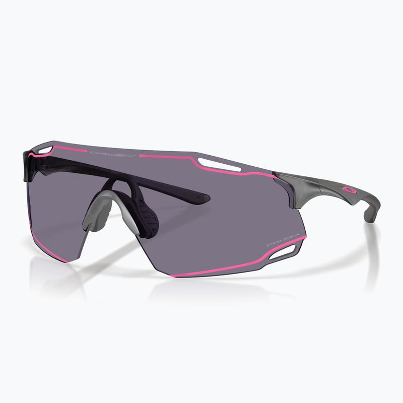 Ochelari de soare Oakley Cybr Dyno matte grey smoke/prizm grey with pink ink