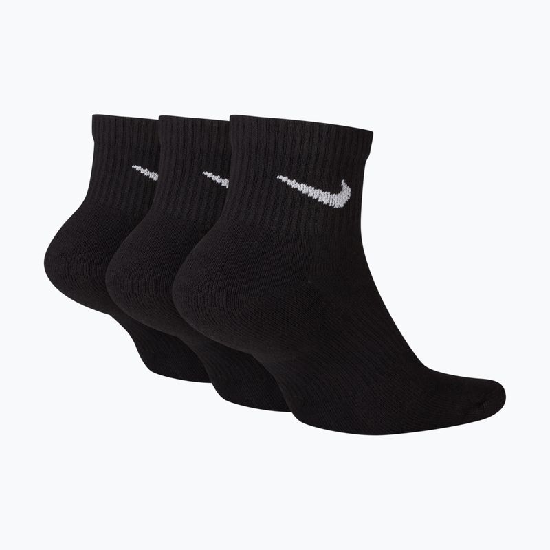 Șosete Nike Everyday Plus Cushioned Ankle 3 perechi black/white 2