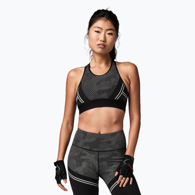 Sutien de fitness STRONG ID Make The Cut negru-gri Z1T02692