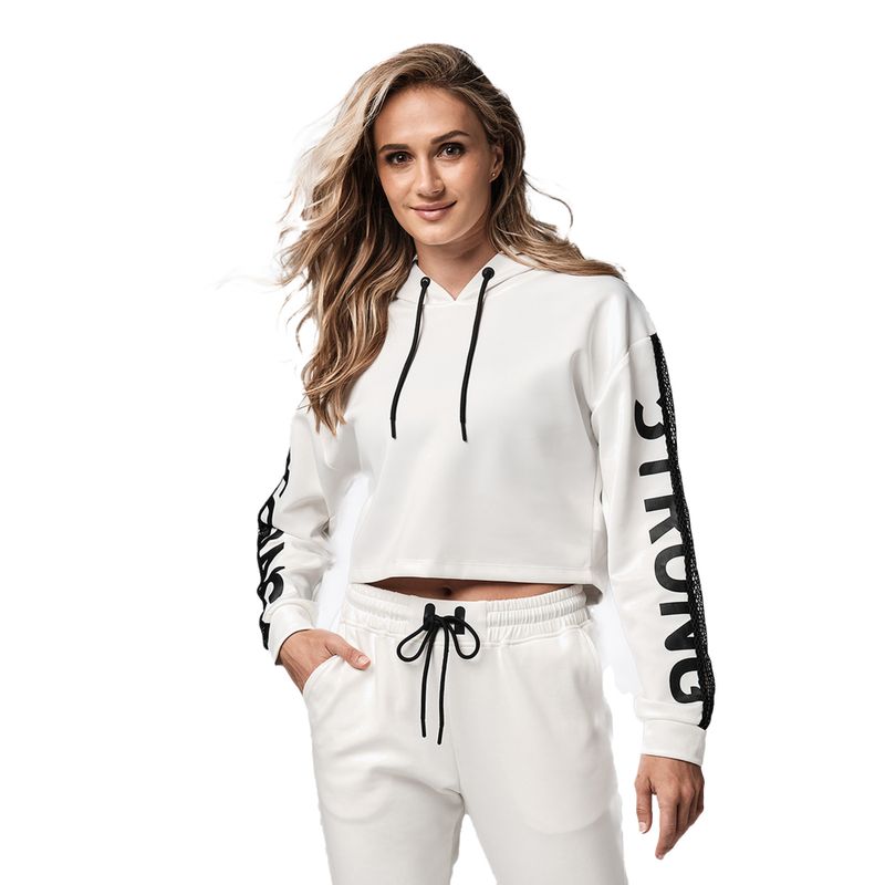 Tricou de femei STRONG ID Branded Crop alb Z1T02502