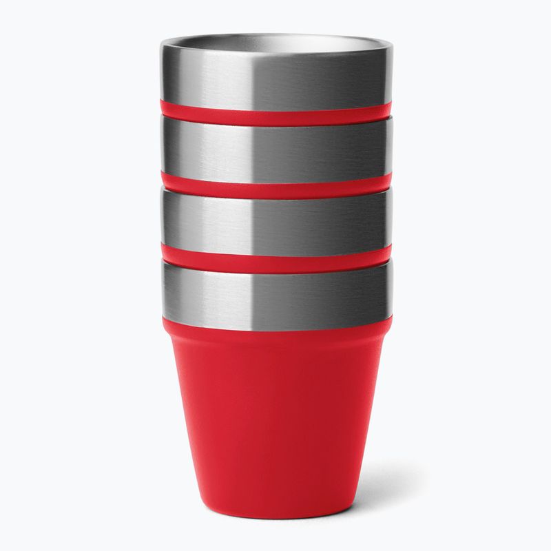 Pahare de camping YETI Shot 48 ml 4 pcs. rescue red 3