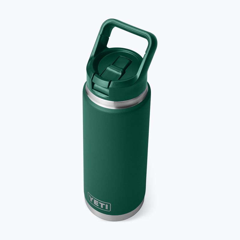 Sticlă termică YETI Rambler Straw 769 ml black forest green 4
