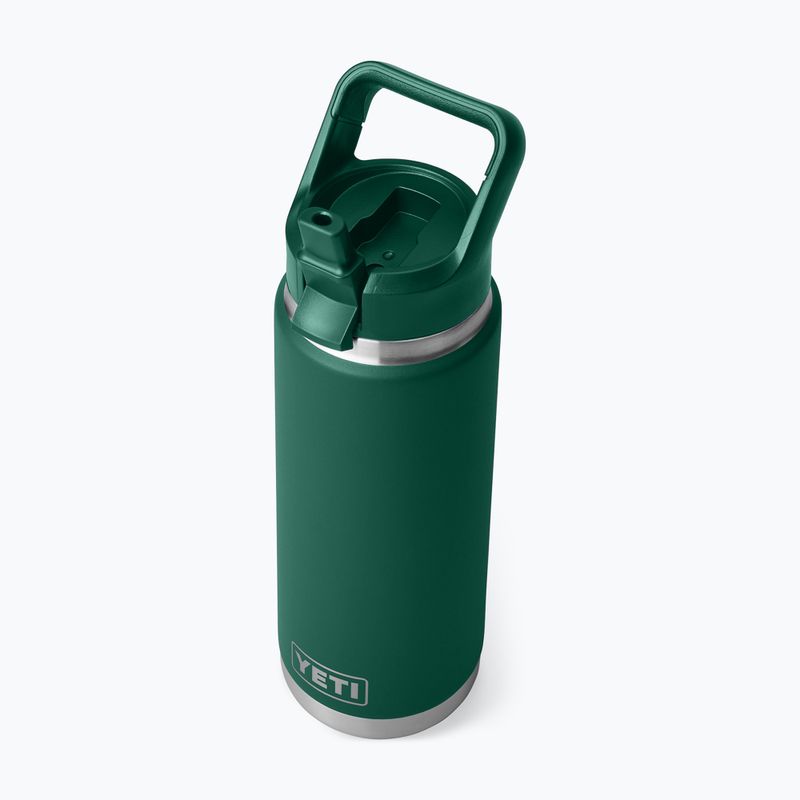 Sticlă termică YETI Rambler Straw 769 ml black forest green 5