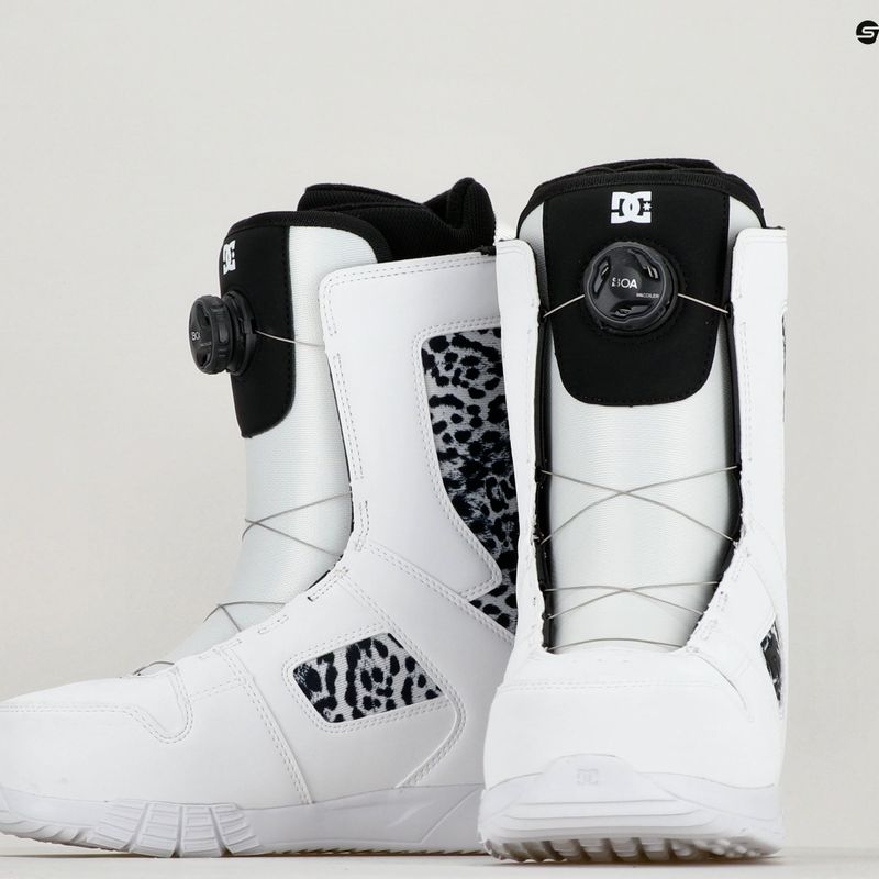 Cizme de snowboard pentru femei DC Phase Boa imprimeu alb/negru 9