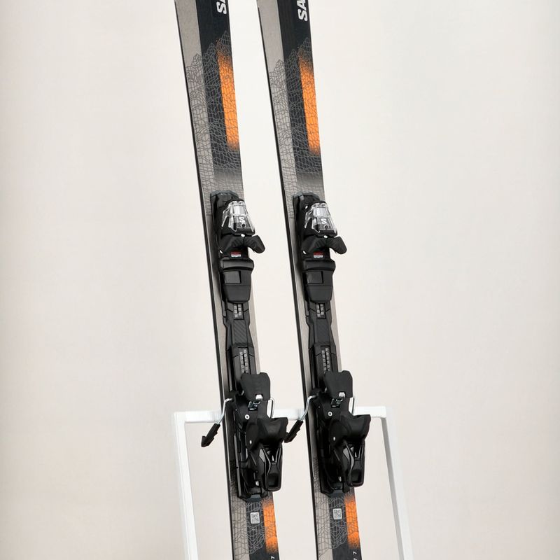 Salomon Stance 84 + M12 GW schiuri de coborâre negru/neon orange/dove 13