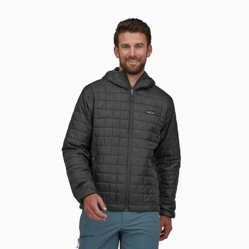 Jachetă izolată pentru bărbați Patagonia Nano Puff Hoody gri forjă
