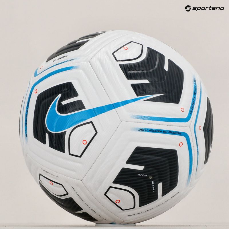 Minge de fotbal Nike Academy Team white/black/lt blue fury mărimea 3 5