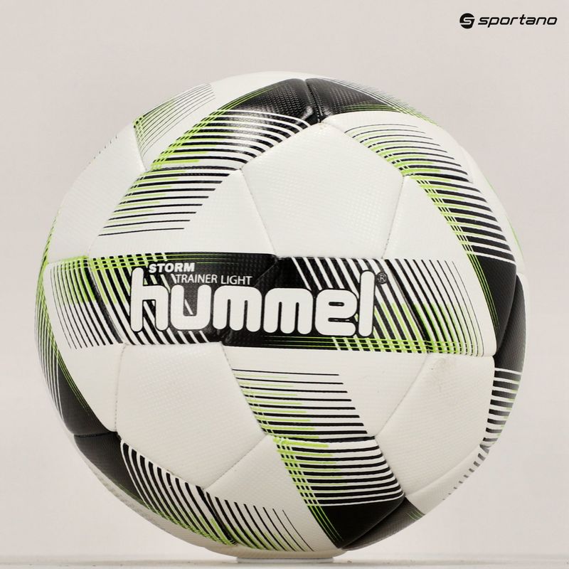Hummel Storm Trainer Light FB fotbal alb/negru/verde mărimea 4