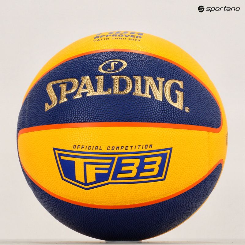 Minge de baschet Spalding TF-33 Gold galben-albastră 76862Z mărime 6 5