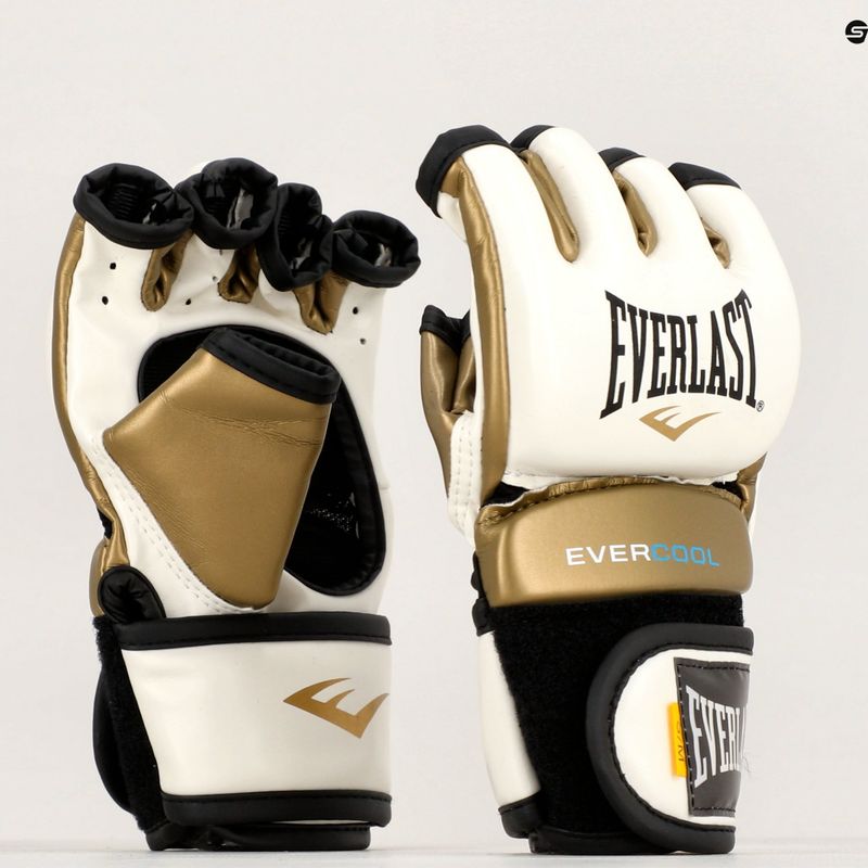 Mănuși de antrenament EVERLAST Everstrike Gloves, alb, EV661 WHT/GOLD-S/M 8