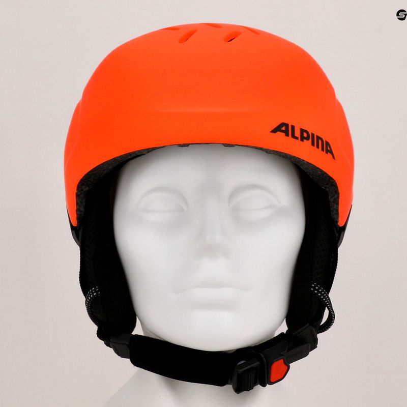 Căști de schi pentru copii Alpina Pizi neon/orange matt 14