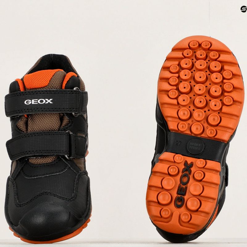 Încălțăminte junior Geox New Savage Abx black/dark orange 15