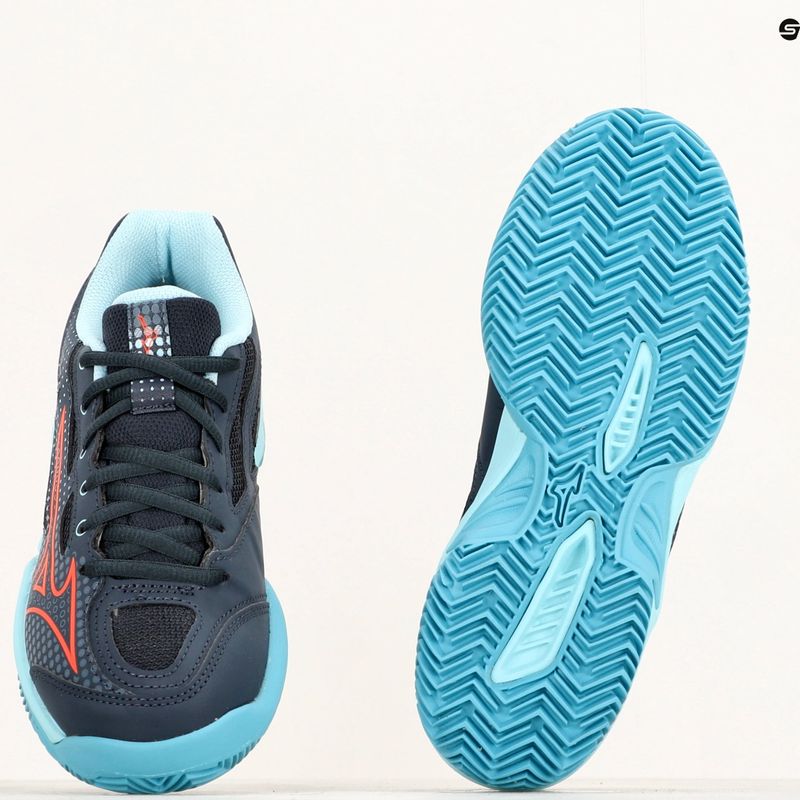 Încălțăminte de tenis pentru copii Mizuno Exceed Star CC collegiate blue/soleil/tanager/turquoise 14
