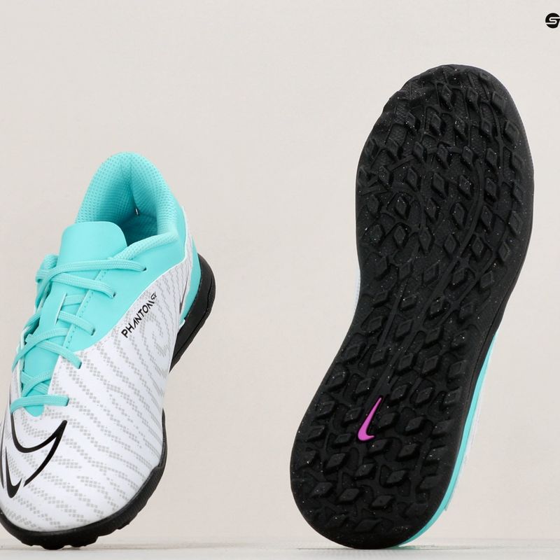 Încălțăminte de fotbal pentru copii Nike JR Phantom GX Club TF hyper turquoise/fuchsia dream/white/black 8