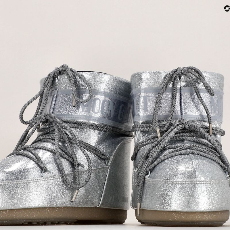 Ghete pentru femei Moon Boot Icon Low Glitter silver 8