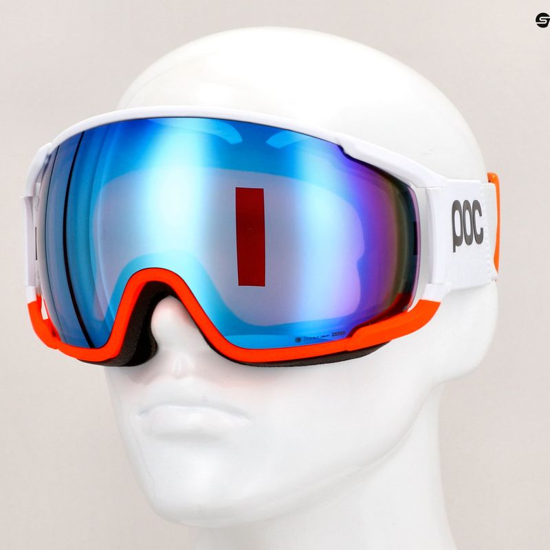 Ochelari de schi POC Zonula Race hydrogen white/zink orange/partly blue 6