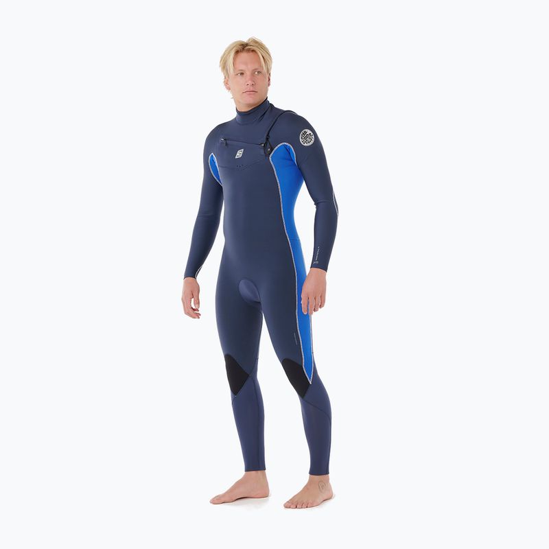 Costum de înot pentru bărbați Rip Curl Dawn Patrol 3/2mm Chest Zip electric cobalt 3