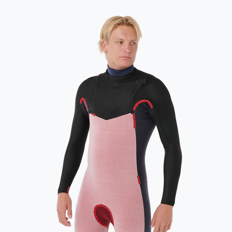 Costum de înot pentru bărbați Rip Curl Dawn Patrol 3/2mm Chest Zip electric cobalt 8
