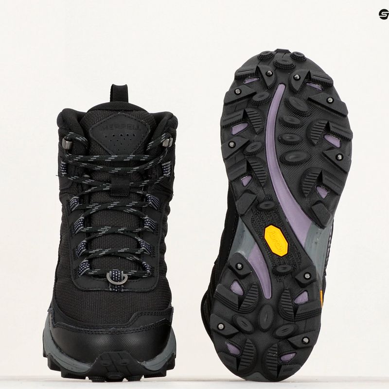 Încălțăminte de turism pentru femei Merrell Moab Speed Thermo Spike Mid WP black 8