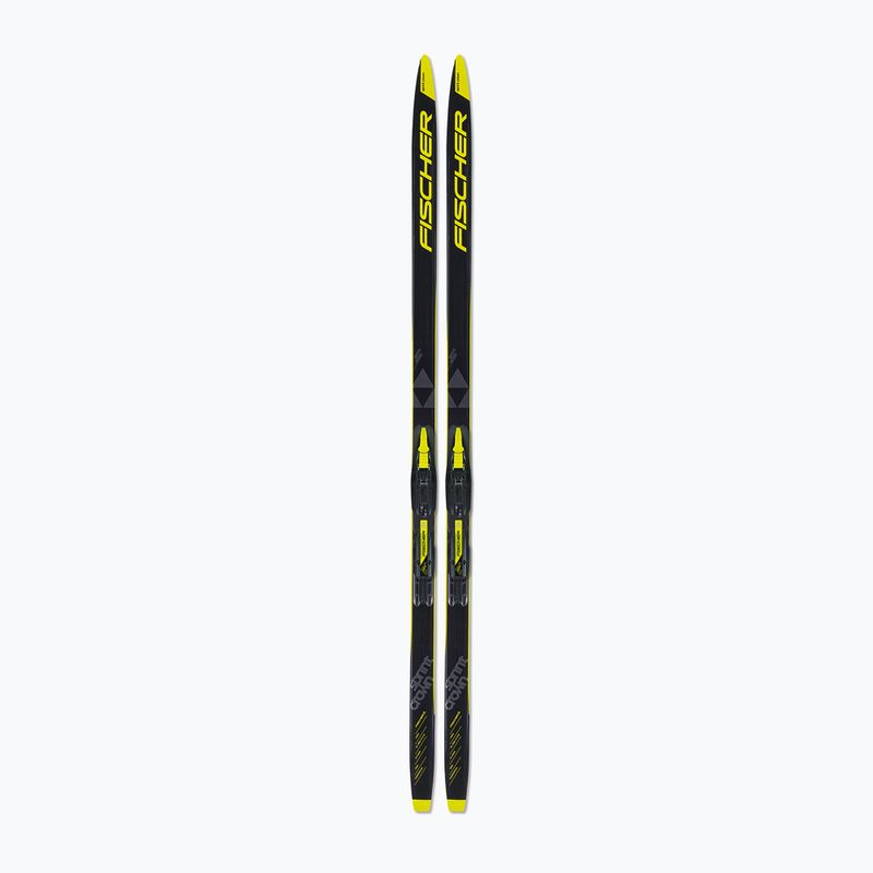 Fischer Sprint Crown + Tour Step-In schiuri de fond pentru copii negru și galben NP63019V 10