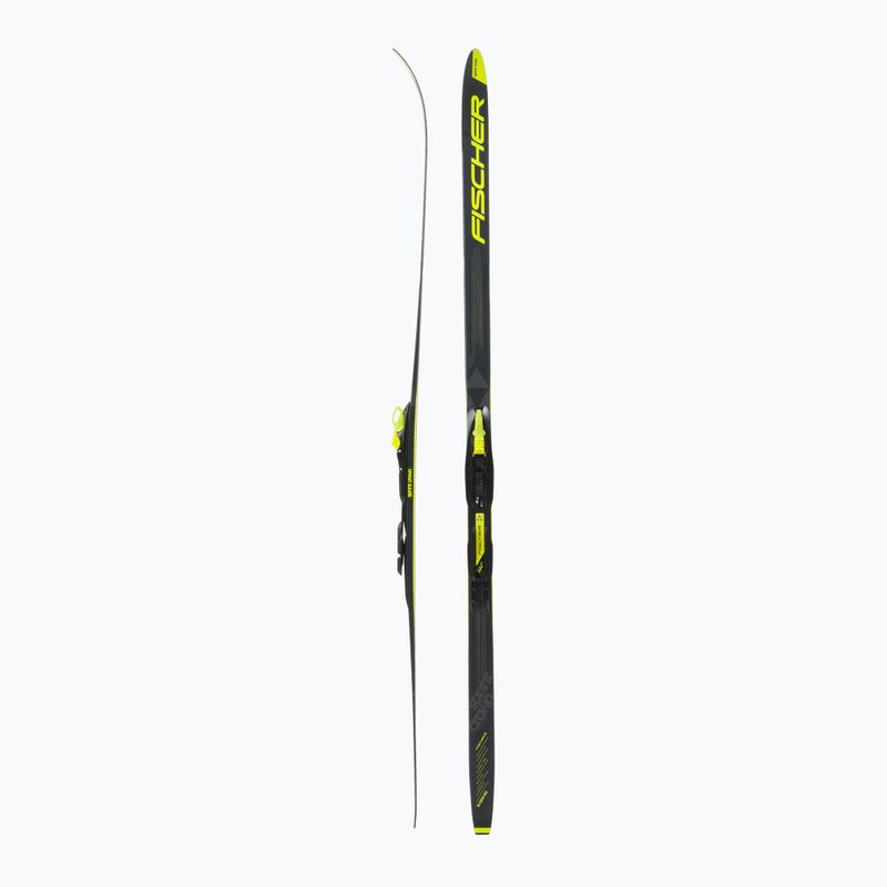 Fischer Sprint Crown + Tour Step-In schiuri de fond pentru copii negru și galben NP63019V 2