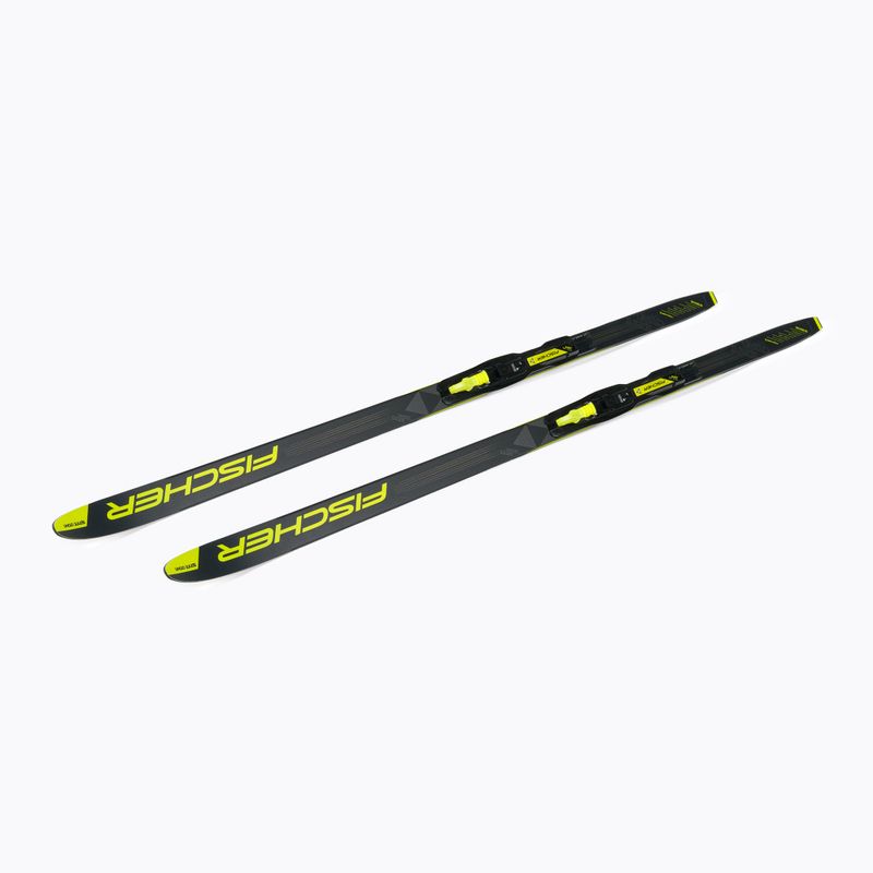 Fischer Sprint Crown + Tour Step-In schiuri de fond pentru copii negru și galben NP63019V 4