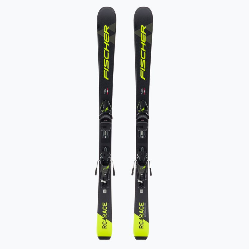 Schiuri de coborâre pentru copii Fischer RC4 RACE JR SLR + FJ4 AC SLR, negru, P19720