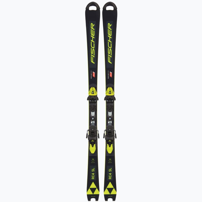Schiuri de coborâre pentru copii Fischer RC4 Worldcup Sl Jr. M/O-Plate + RC4 Z9 GW AC negre A11022 T80020 10