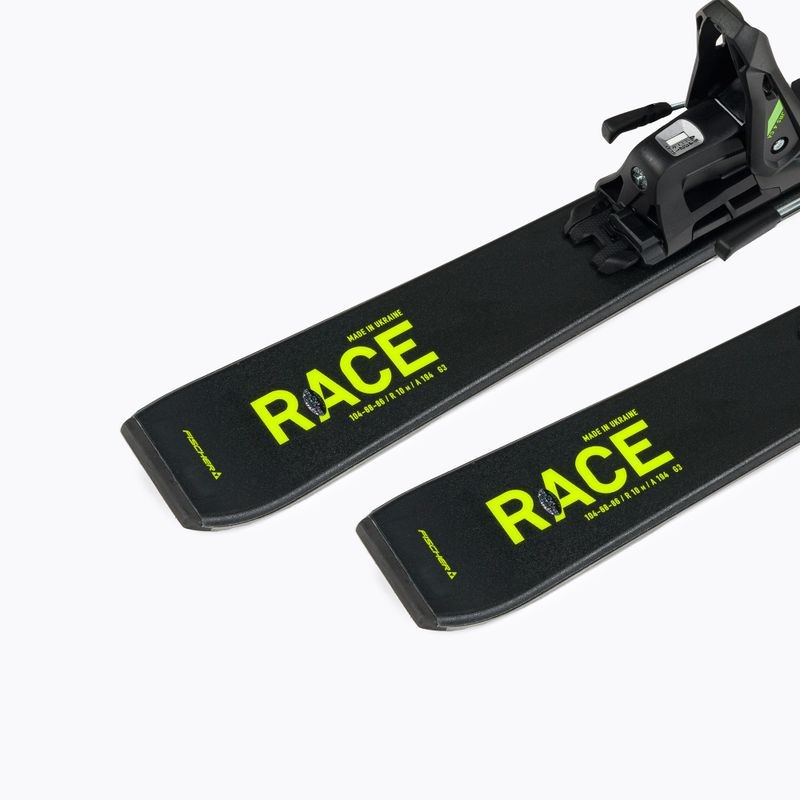 Schiuri de coborâre pentru copii Fischer RC4 Race Jr + FS4 CA Jrs negre A19422 T80622 9