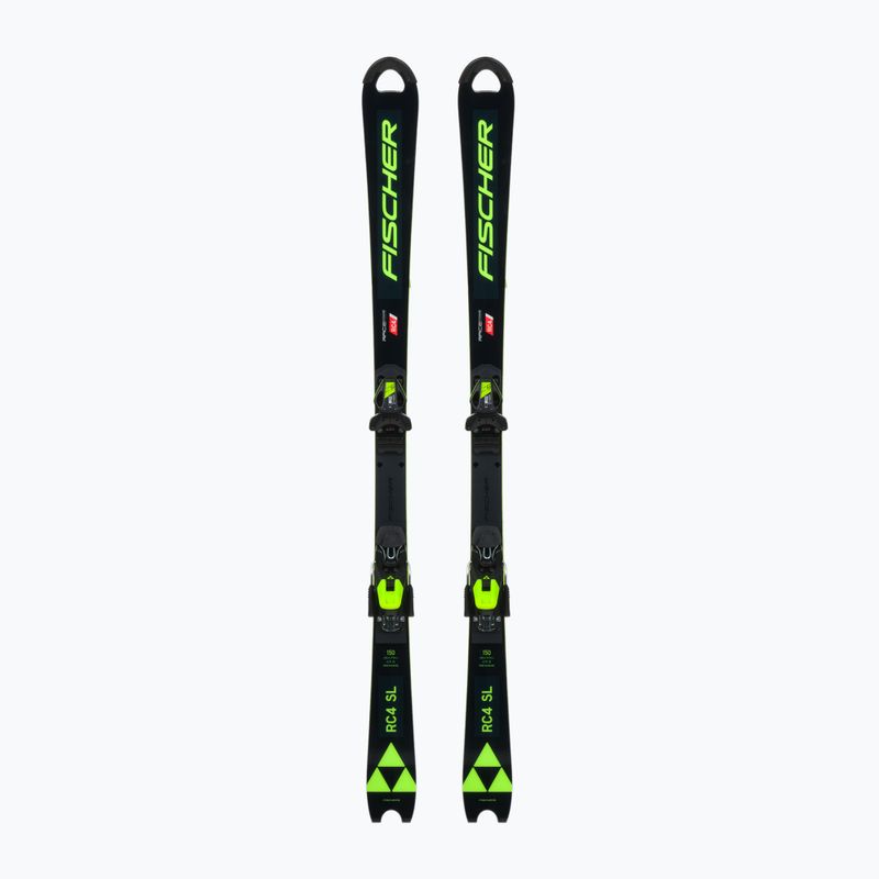 Schiuri de coborâre pentru copii Fischer RC4 Worldcup Sl Jr. M/O-Plate + RC4 Z9 GW AC negre A11022 T80020