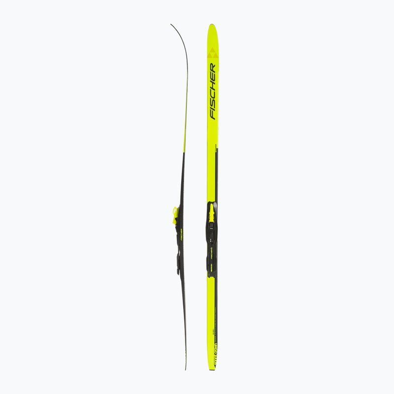 Schiuri de fond pentru copii Fischer Sprint Crown + Tour Step-In Jr yellow/black 2