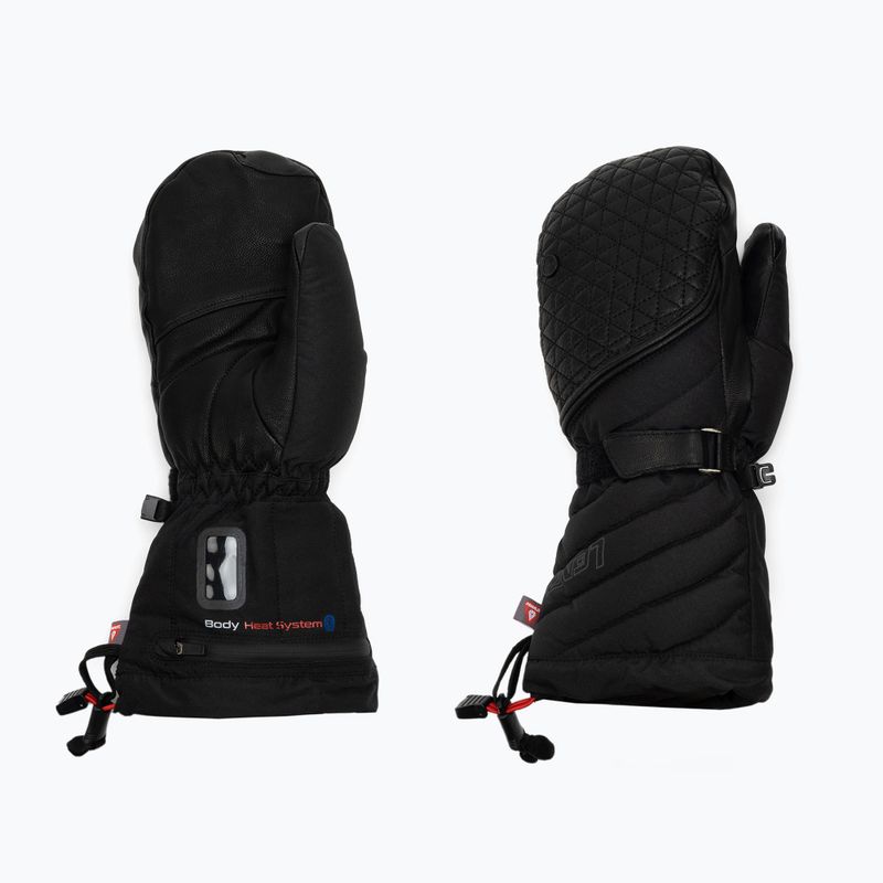 Mănușă de schi încălzită pentru femei LENZ Heat Glove 6.0 Finger Cap Mittens negru 1206
