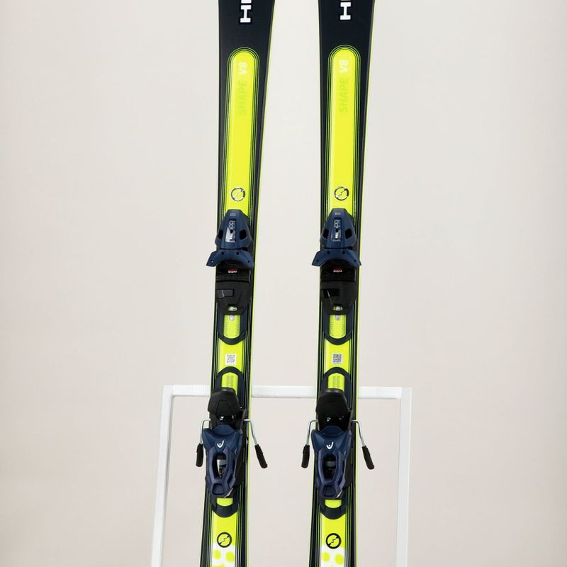 schiuri de coborâre HEAD Shape e-V8 SW AMT-PR + PR 11 albastru închis/galben neon 8
