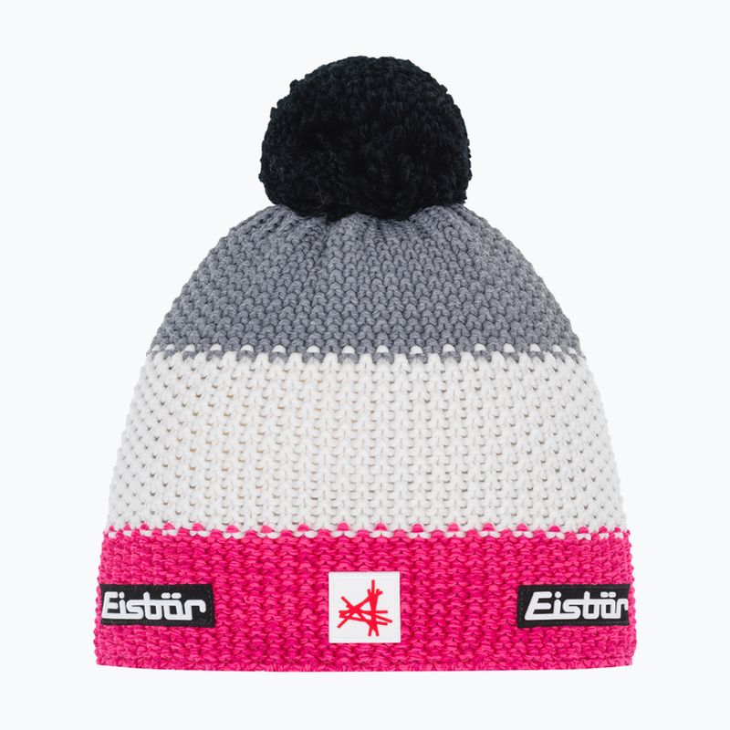 Căciulă de iarnă Eisbar Star Pompon SA pink meliert/white/grey