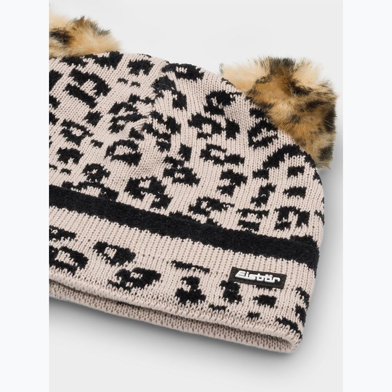 Căciulă de iarnă pentru copii Eisbar Stephie beige/leopard print 2