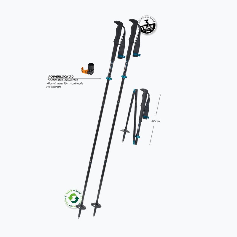 Bețe de trekking Komperdell FX Lite Carbon Vario Approach blue 2