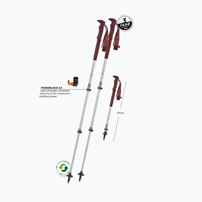 Bețe de trekking Komperdell Explorer Zero Compact malbec 10