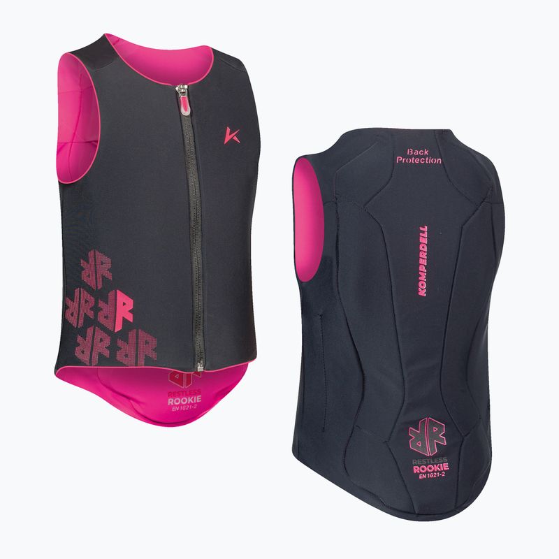 Vestă de protecție pentru copii Komperdell Ballistic Flex Fit Pro Jr black/pink 2