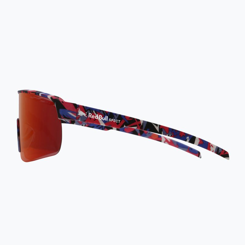 Ochelari de soare Red Bull SPECT Dakota matt blue-burgundy pattern/smoke red-purple mirror 4