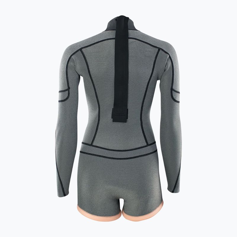 Costum de înot pentru femei ION Amaze Shorty 2.0 Back Zip black flowers 4